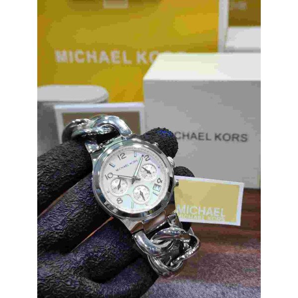 MK Silver-Tone Chronograph Watch