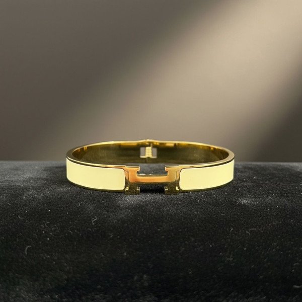 Hermes H-Link Cream Enamel Clic Clac