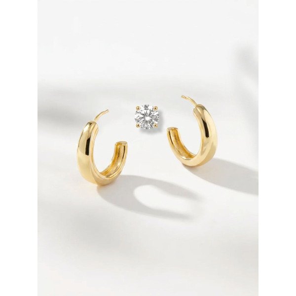 Essential Gold & Crystal Stud Set