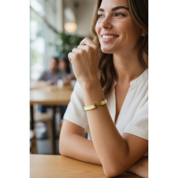 Hermes H-Link Cream Enamel Clic Clac