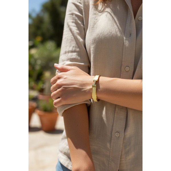 Hermes H-Link Cream Enamel Clic Clac