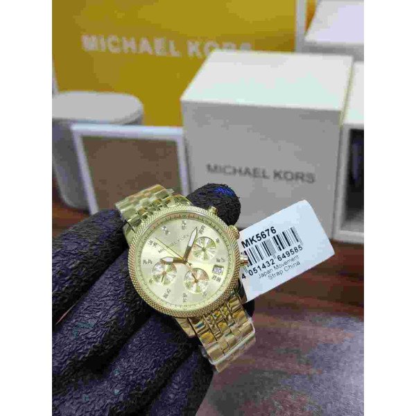 MK Gold-Tone Chronograph Watch