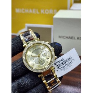 MK women's chronograph watch champagne dial