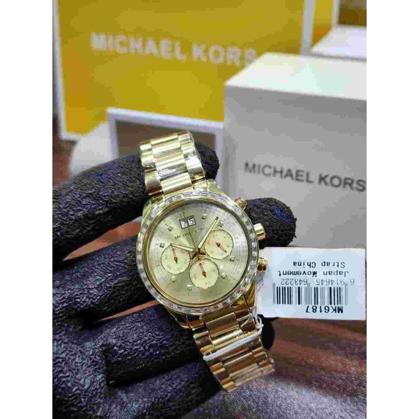 MK Gold-Tone Chronograph Women's Watch