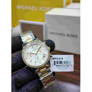 MK Parker Two-Tone Crystal Chronograph Women's Watch
