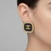 Chanel CC Halo Onyx Square Stud