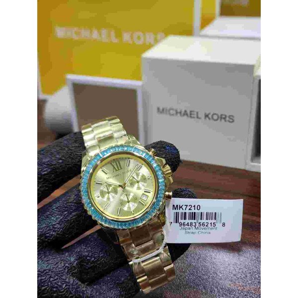 MK women's Gold-Tone Chronograph Watch