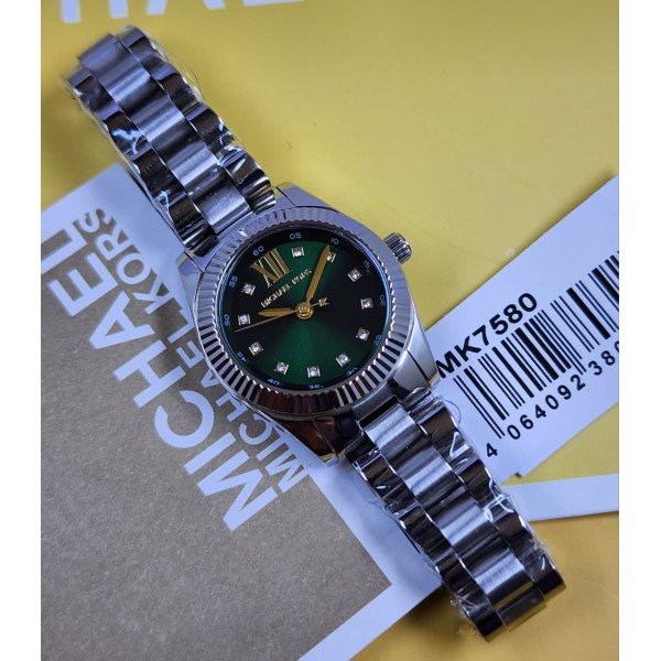 MK Women's Green Dial Stainless Steel Watch