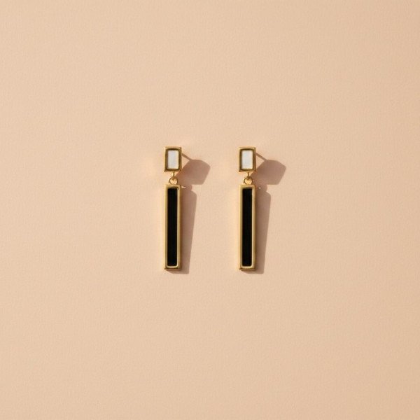 Dual-Tone Noir Geometric Drops