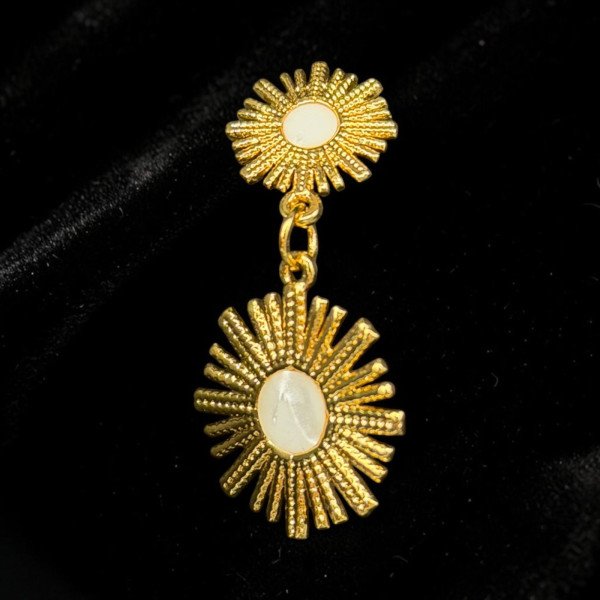 Sunburst Mother-of-Pearl Drop Earrings