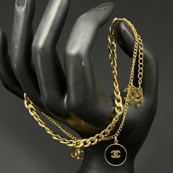 Chanel CC Medallion Double-Chain Bracelet