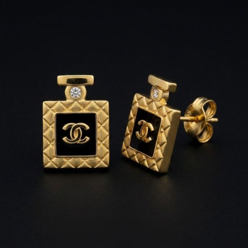 Chanel Perfume Bottle Motif Stud