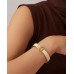 YSL Monogram White Enamel Bangle
