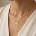 Dior CD Crystal Halo Oval Necklace
