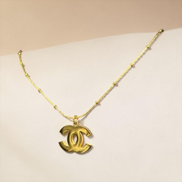 Chanel CC Sculptural Gold Bead Necklace