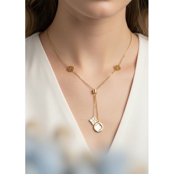 LV Monogram Blossom Y-Necklace